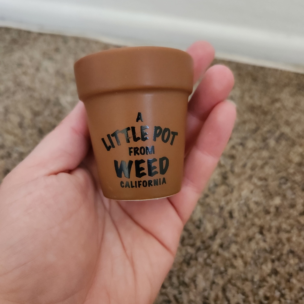Brown Miniature Pot with Text